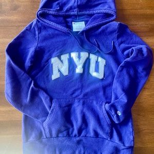 NYU Champion Hoodie Sweatshirt Small New York University Hoody